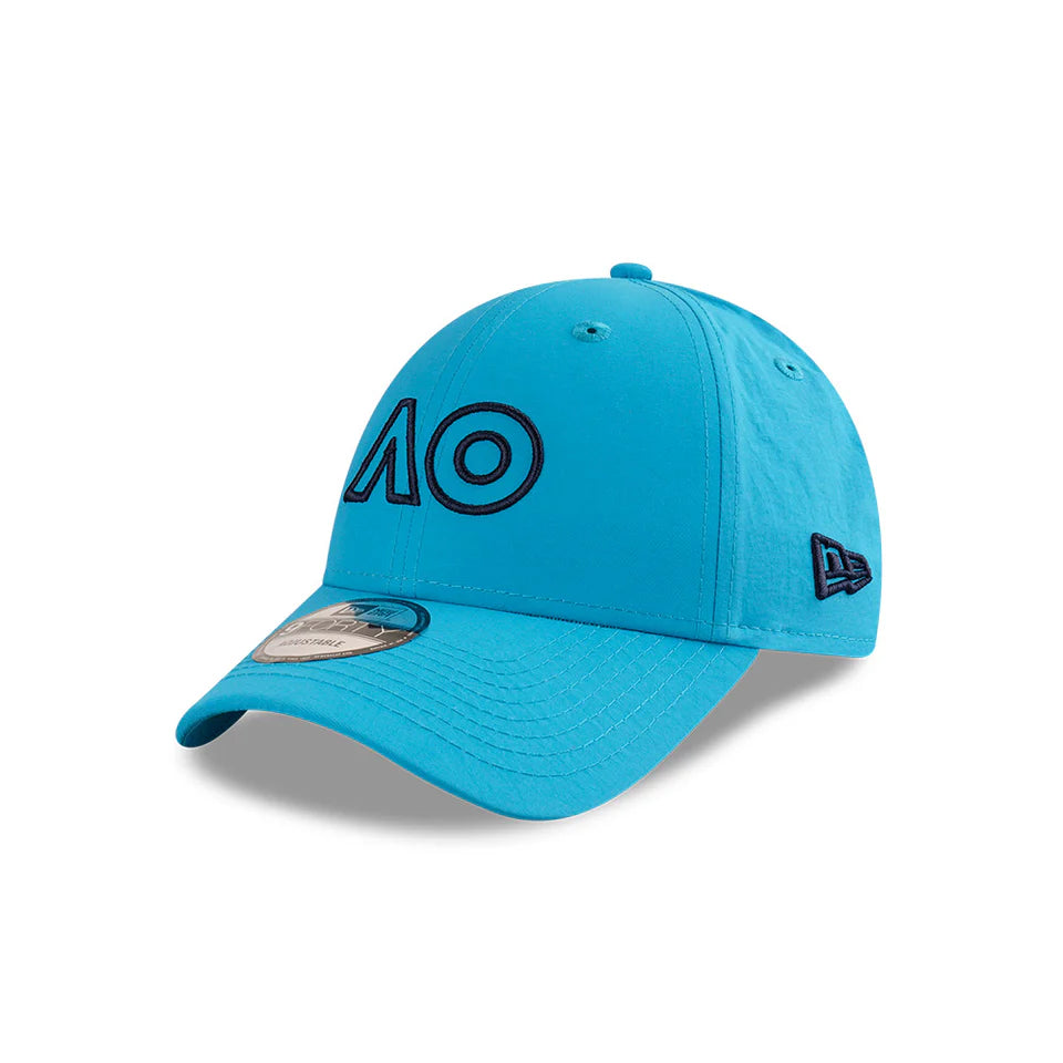 Australian Open Hat - 2025 Core Outline AO Sun Wash Blue Tennis 9Forty Strapback Cap - New Era